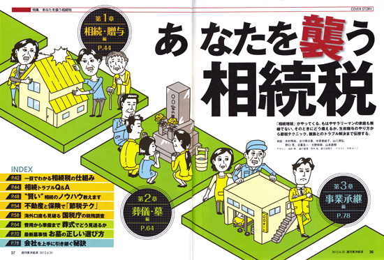 週刊東洋経済 あなたを襲う相続税 今井ヨージ制作実績