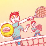 テニスのイラストの装画