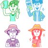 学生の旅のイラスト