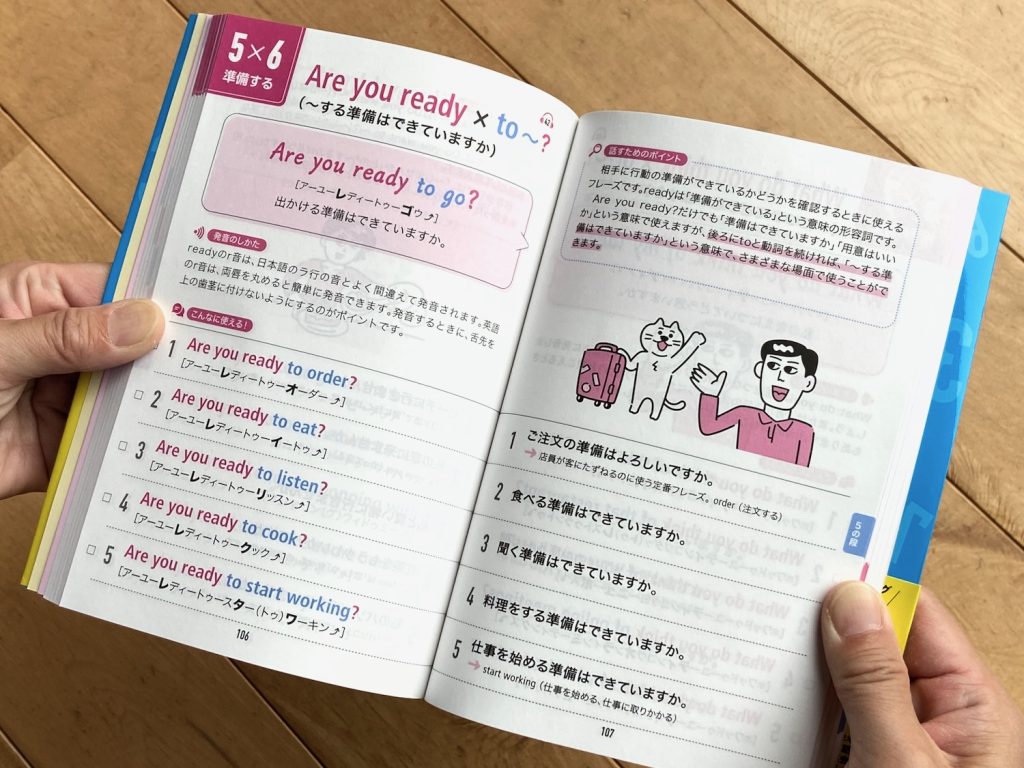 かけ算メソッドでどんどん話せる英会話 本文イラスト見本ページ